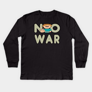 No War Anti-War Kids Long Sleeve T-Shirt